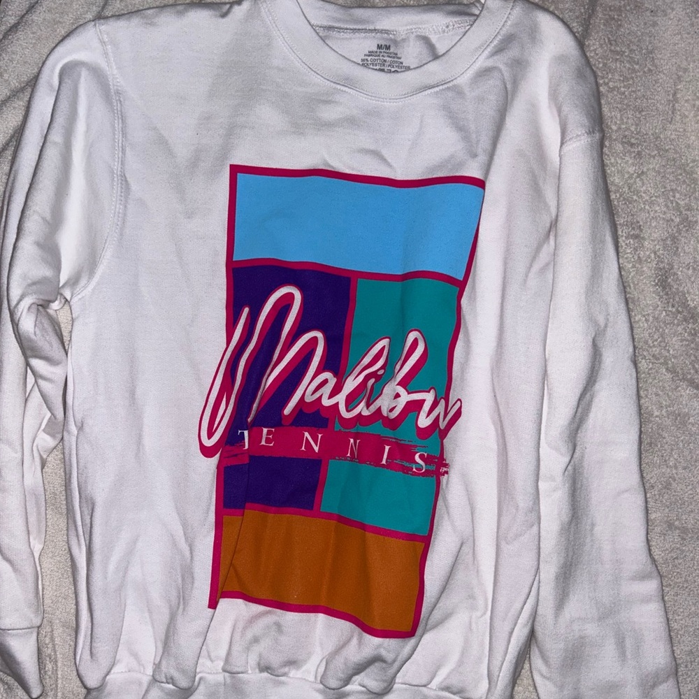 White Crew Neck Malibu tennis
